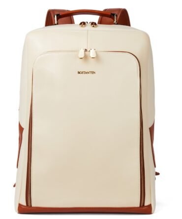 Vrba 15.6" White Leather Stylish Women's Backpack