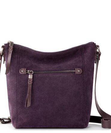 Ashland Crossbody - Leather - Aubergine Suede
