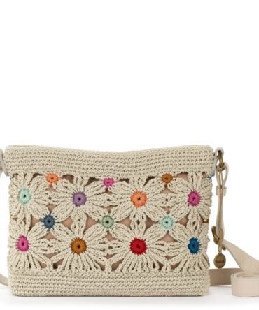 Melrose Crossbody - Hand Crochet - Natural Multi Flowers