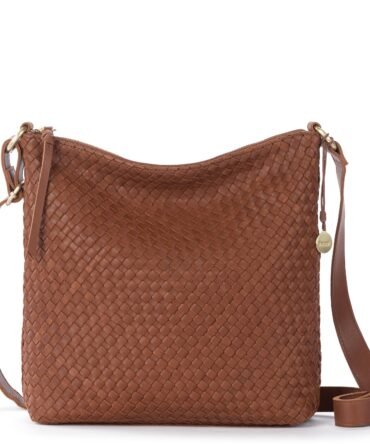 Lucia Crossbody - Leather - Woven Cognac