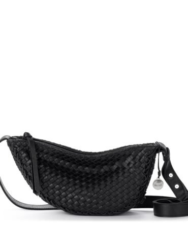 Tess Sling - Leather - Woven Black