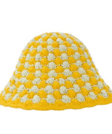 Lanie Bucket Hat - Hand Crochet - Lemon Drop Shell