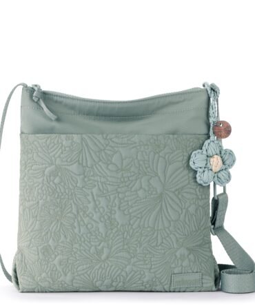 Banyan Basic Crossbody - EcoTwill - Sage Flower Blossom Quilted