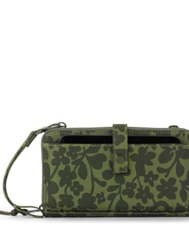 Smartphone Wallet - EcoTwill - Olive Shadow Floral