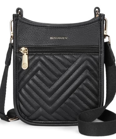 Quilted Leather Crossbody Phone Purse