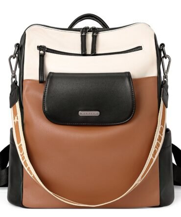 Leather Backpack Purse for Women, Large Fashion Convertible Anti-theft, Travel Backpack Purses