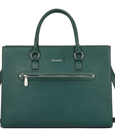 Women Leather Briefcase 15.6 Inch Laptop Work Tote