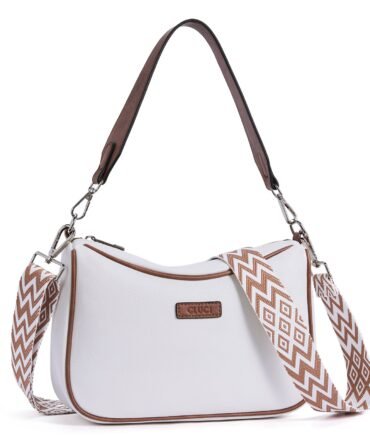 Small Crossbody Purses for Women Vegan Leather with 2 Wide Straps