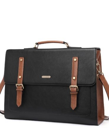 Laptop Messenger Bag PU Leather Women Briefcase Business Professional Work College 15.6 inch Laptop Satchel Handbags