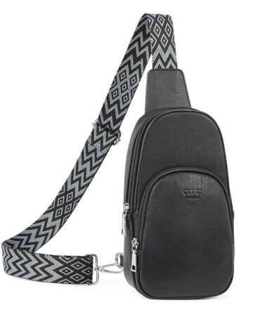Small PU Leather Sling Bag Crossbody Bag for Women Traveling Hiking Cycling