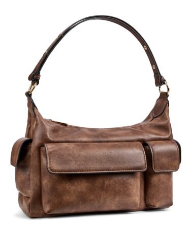 Kweli Distressed Cargo Pocket Shoulder Bag