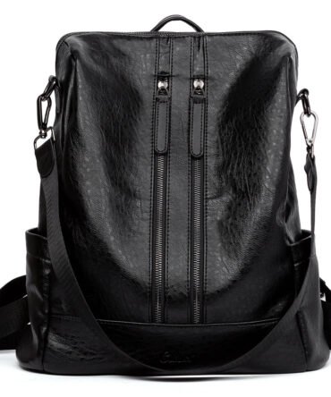 Greene Vegan Soft Leather Backpack Leather Purse For Work And Study