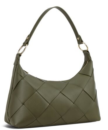 Kweli Woven Shoulder Bucket Bag