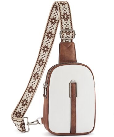 Aurora Adjustable Embroidered Shoulder Strap Crossbody Bag for Women