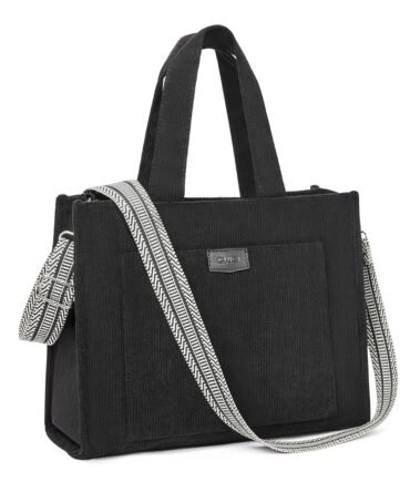 Wide Purse Strap Crossbody Purses Adjustable Replacement Shoulder Handbag Strap—Black