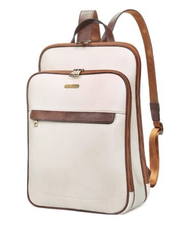 Leather Laptop Backpack Purse for Women 15.6 inch Computer Backpack Stylish Travel Bag Daypack
