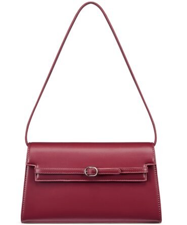 Kweli Belted Elegance Leather Shoulder Bag