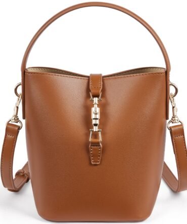 Harper Jones Bucket Shoulder Bag – Gold Clasp Crossbody