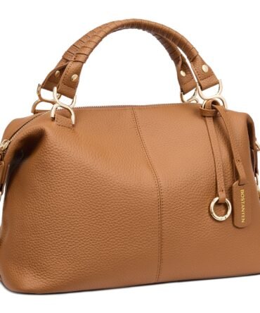 Nevin Genuine Leather Boston Handbag