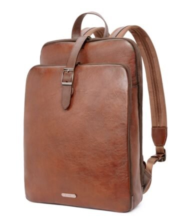 Koch Vintage Full Grain Vegetable Tanned Leather Backpack For Work