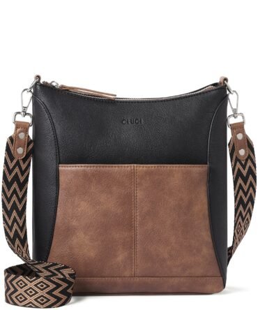 Crossbody for Women Vegan Leather Hobo Bags Casual Satchel with Guitar Strap