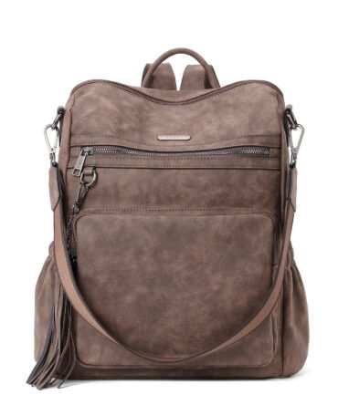 Backpack Purse for Women Fashion Leather Designer Travel Large Ladies Shoulder Bags with Tassel