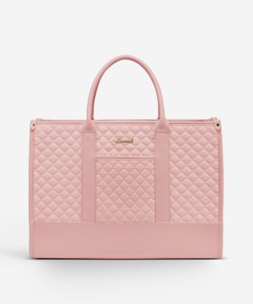 2 Pcs Quilted Laptop Tote Bag, 15.6" 17"