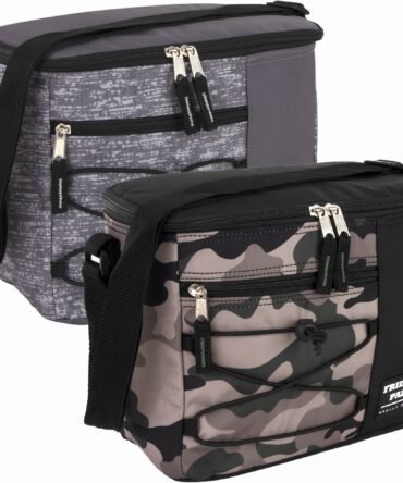 Fridge Pak 12-Can Printed Cooler Bag With Front Zippered Pocket - Camo & Heather