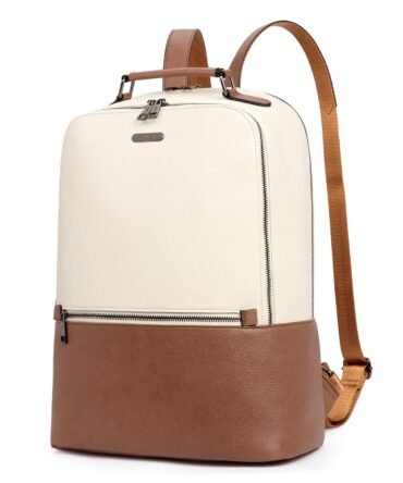 Women Leather Laptop Backpack Purse 15.6 inch Computer Backpack Business Casual Travel Daypack College Bag