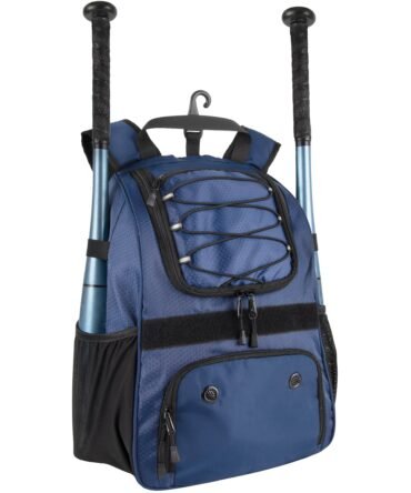 Baseball Backpacks with Bat, Ball & Shoe Compartment - Navy