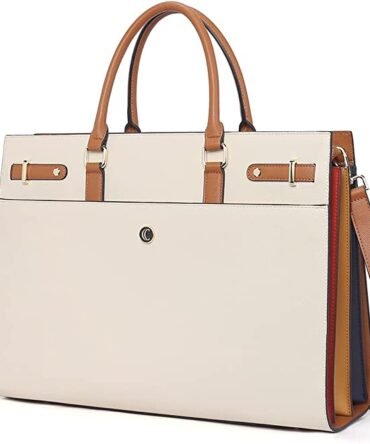 Briefcase for Women Leather Laptop 15.6 Inch Business Ladies Work Computer Tote Bags