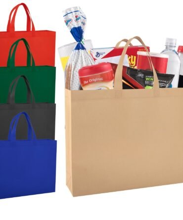 16-Inch Reusable Non-Woven Shopping Tote Bag
