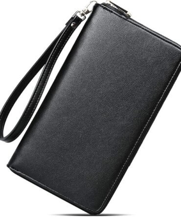 Women Wallet Leather RFID Blocking With Wristlet