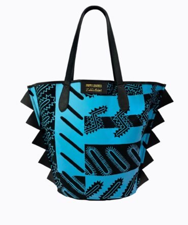 Geo Sparkle Tote - Ocean / Black